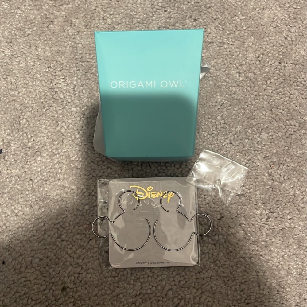 Disney Origami Owl Hoop Earrings